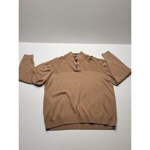 Sun River Men’s Brown Sweater Size XL Button Front Casual Knit Pullover